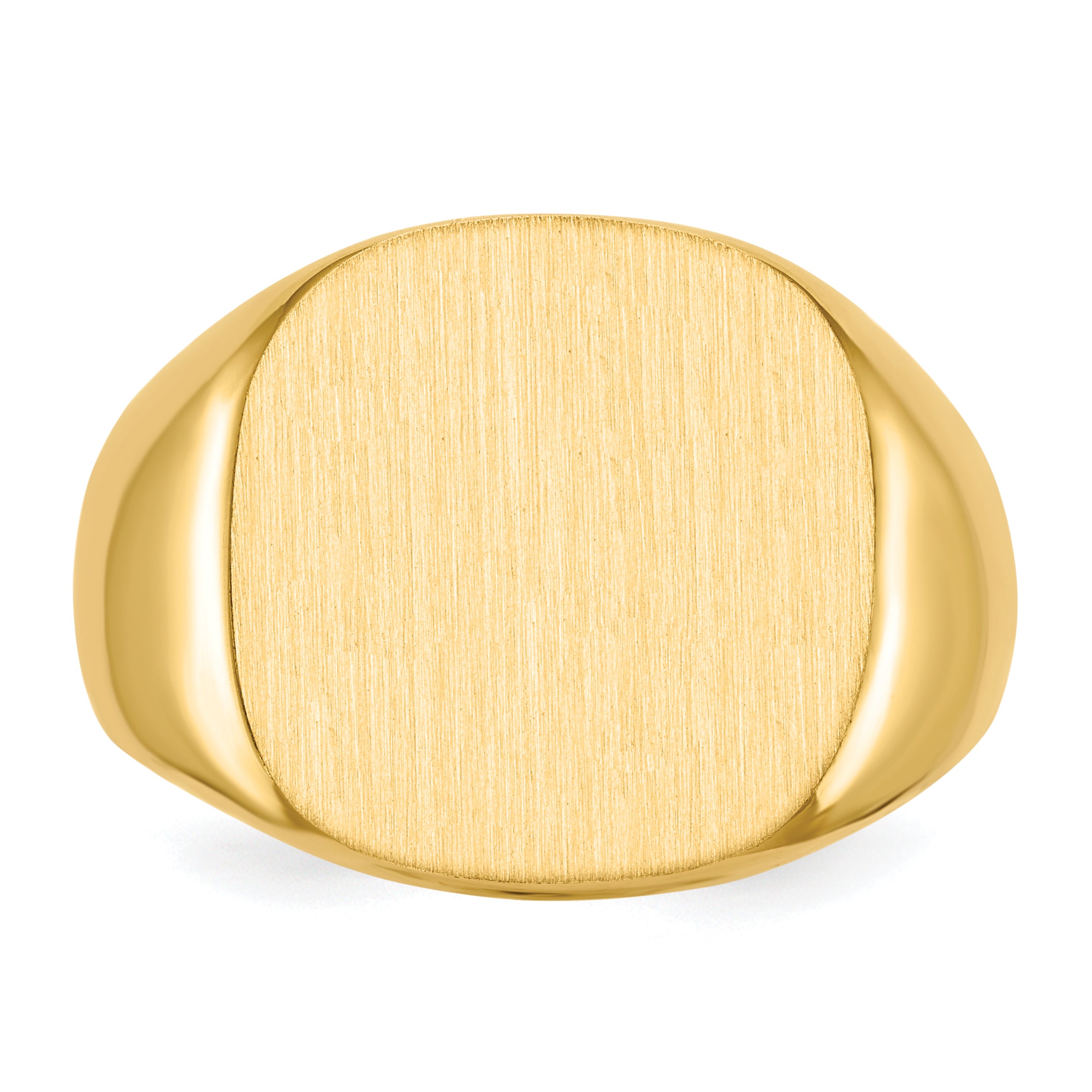 10k 16.0x17.0mm Closed Back Men's Signet Ring