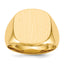 14k 17.0x16.0mm Closed Back Mens Signet Ring