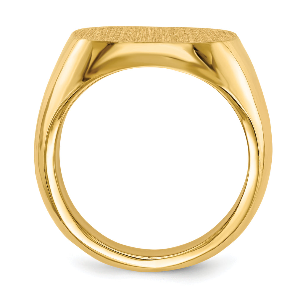 10k 17x17mm Closed Back Men's Signet Ring