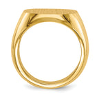 10k 17x17mm Closed Back Men's Signet Ring