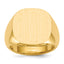 14k 17.0x17.0mm Closed Back Mens Signet Ring