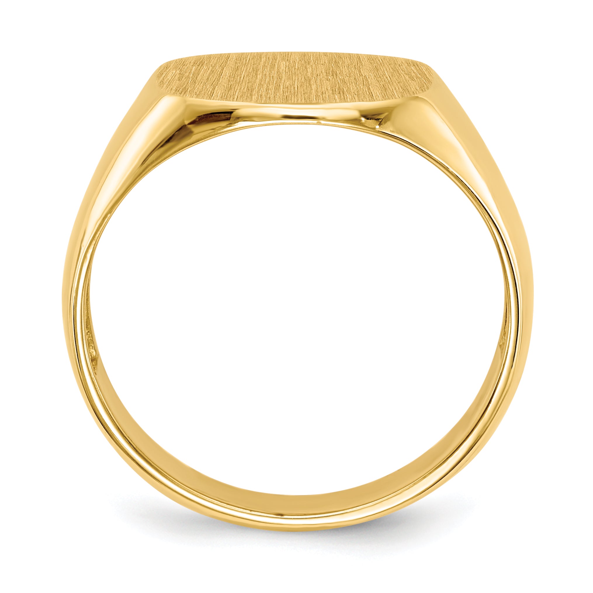 14k 13.5x12.0mm Open Back Mens Signet Ring