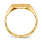 14k 13.5x12.0mm Open Back Mens Signet Ring