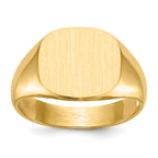 10ky 12.0x13.5mm Open Back Men's Signet Ring