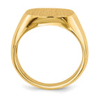 10k 13.5 x15.0mm Open Back Mens Signet Ring