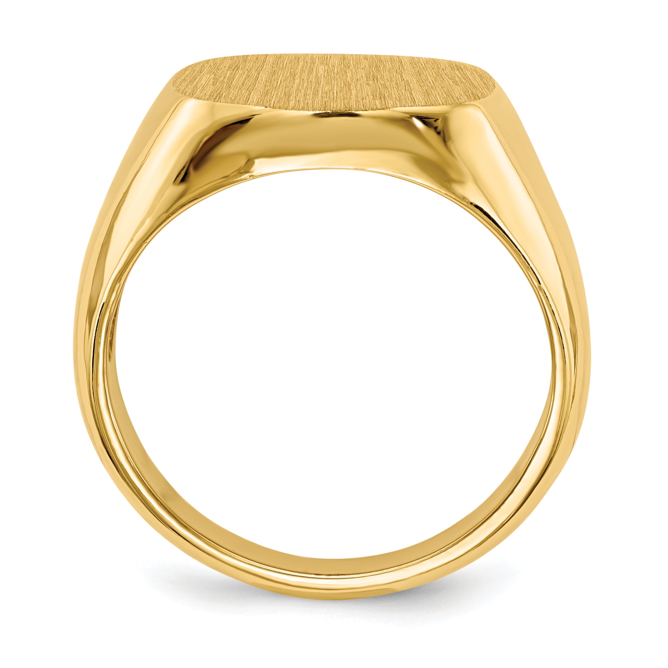 10k 13.5 x15.0mm Open Back Mens Signet Ring