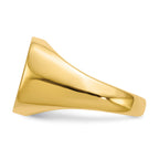 14k 15.0 x13.5mm Open Back Mens Signet Ring