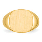 10k 13.5 x15.0mm Open Back Mens Signet Ring