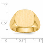 14k 15.0 x13.5mm Open Back Mens Signet Ring