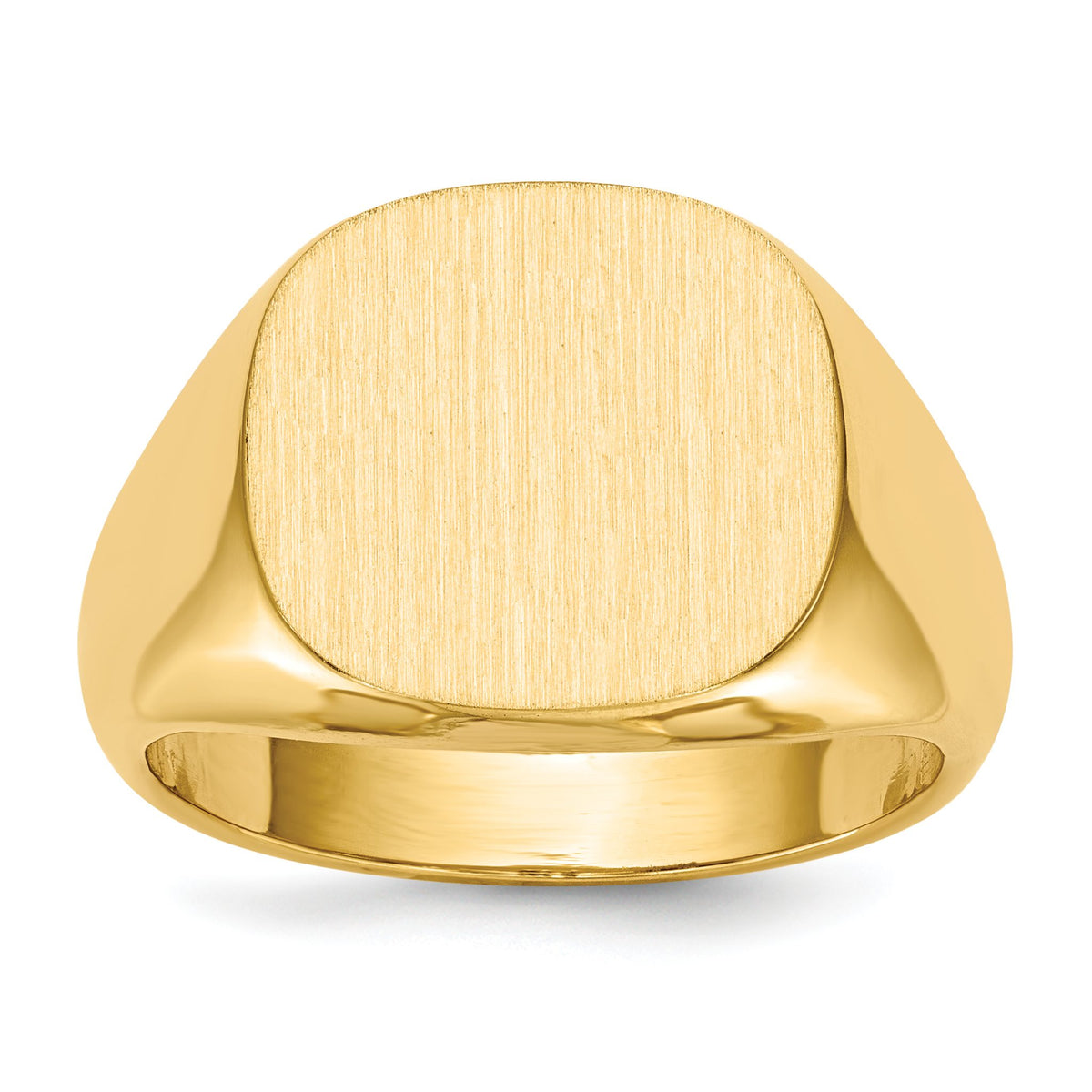 Men's Open Back Signet Ring in 10K Yellow Gold, 3mm, Size 10 - Sophia Jewelers Main image