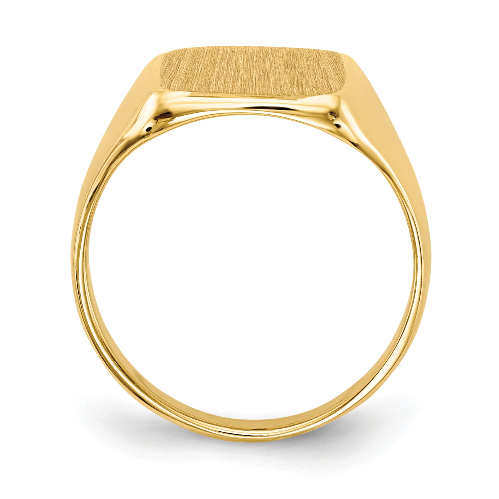 14k 10.0x10.0mm Closed Back Signet Ring Secondary image