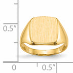 14k 10.0x10.0mm Closed Back Signet Ring