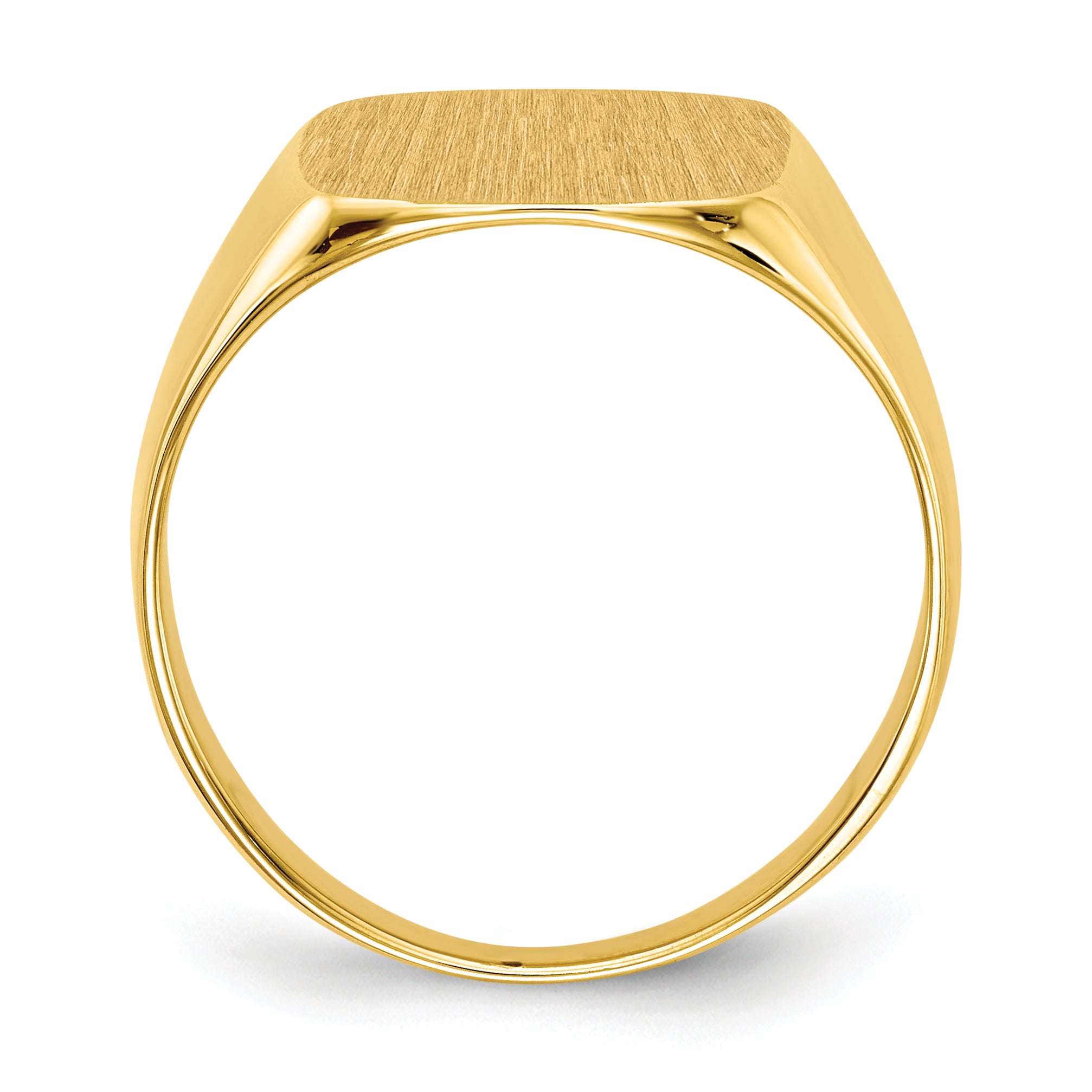 10ky 15.0x13.5mm Closed Back Men's Signet Ring Secondary image