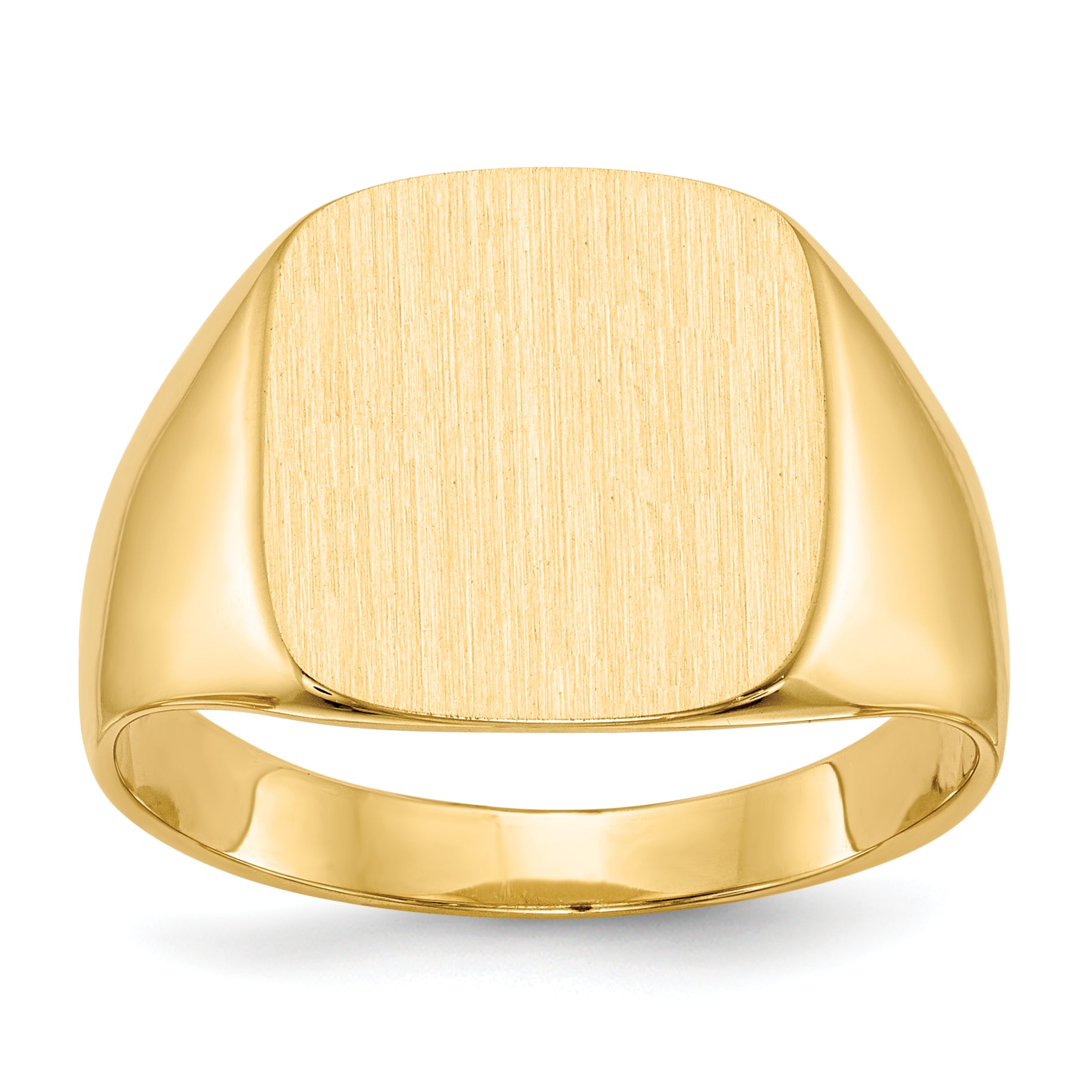 10ky 15.0x13.5mm Closed Back Men's Signet Ring