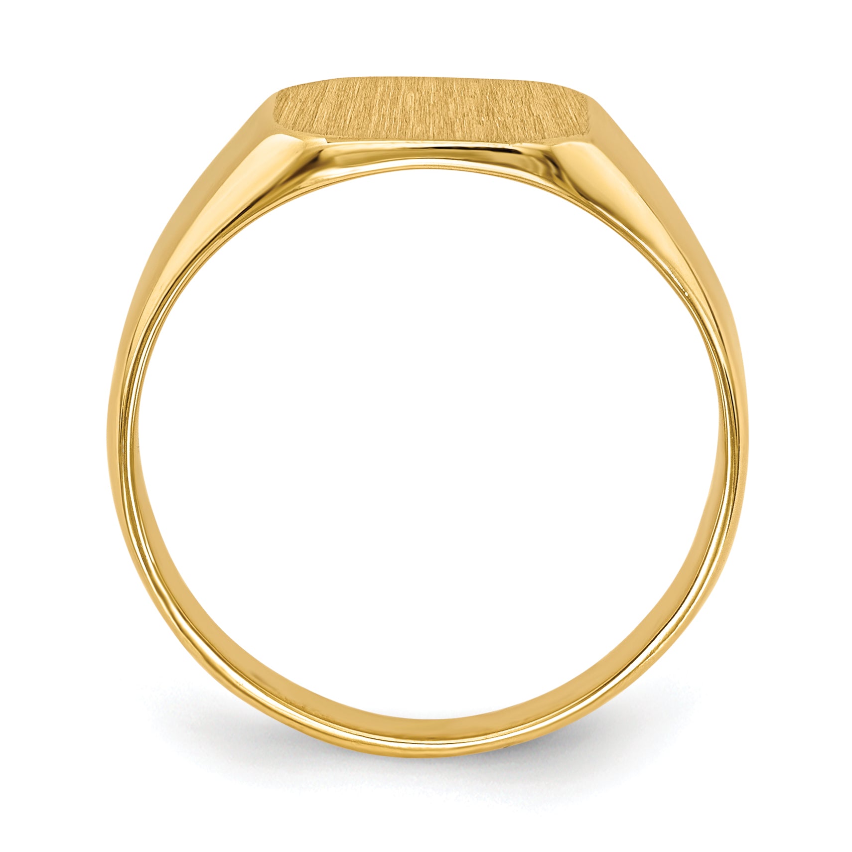 14k 9.5x9.5mm Closed Back Signet Ring Secondary image