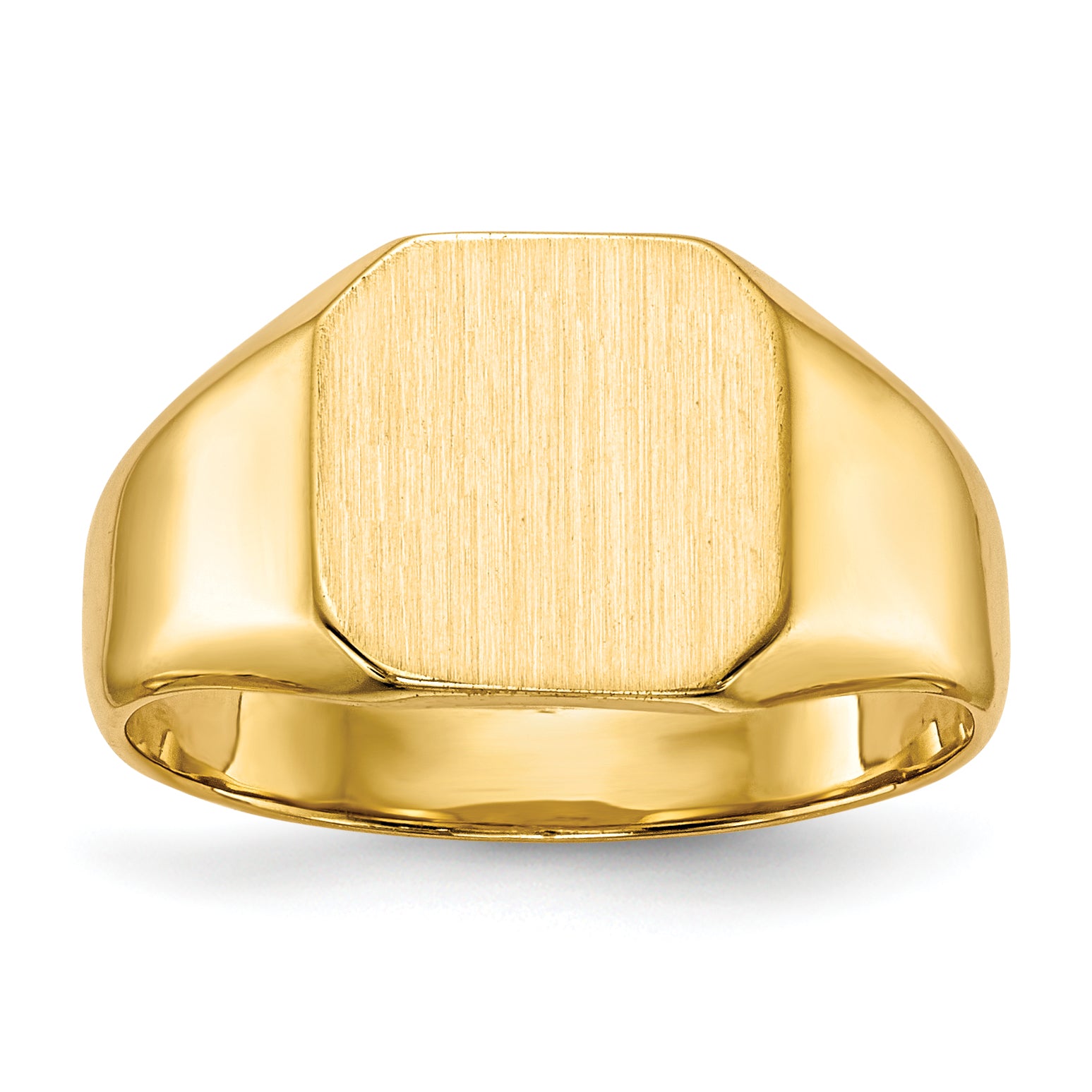 14k 9.5x9.5mm Closed Back Signet Ring Main image