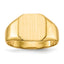 14k 9.5x9.5mm Closed Back Signet Ring
