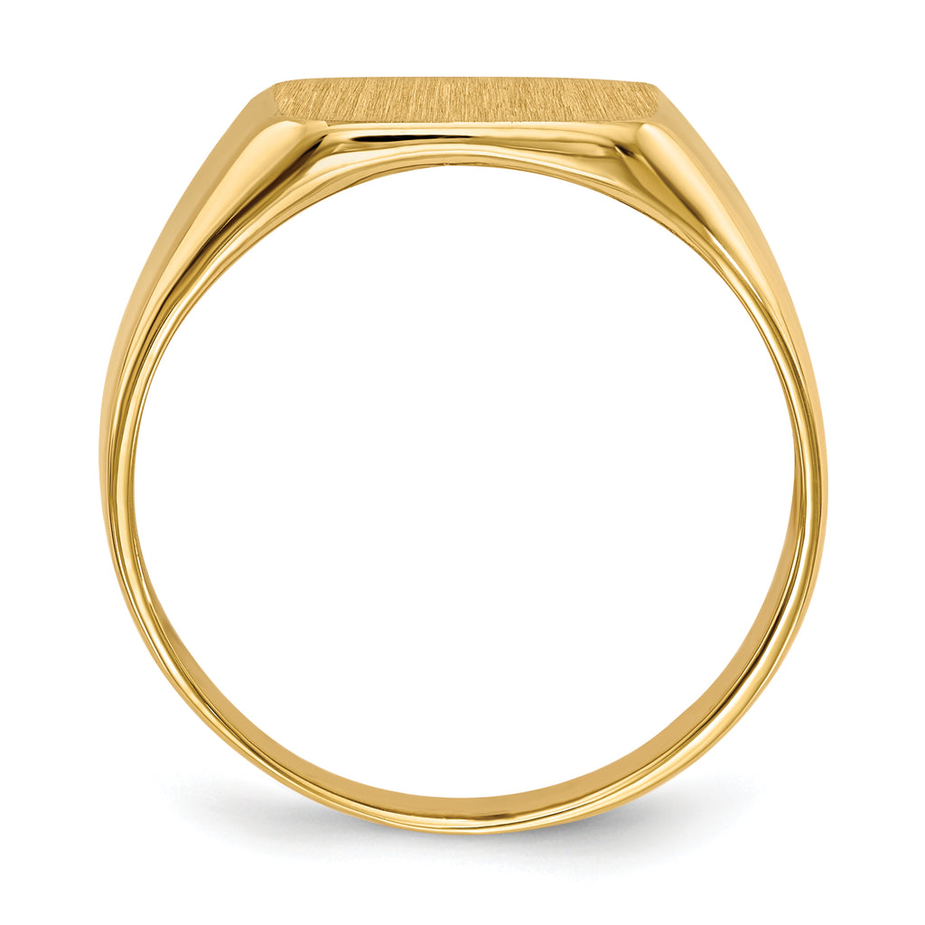 14k 12.5x13.0mm Open Back Mens Signet Ring