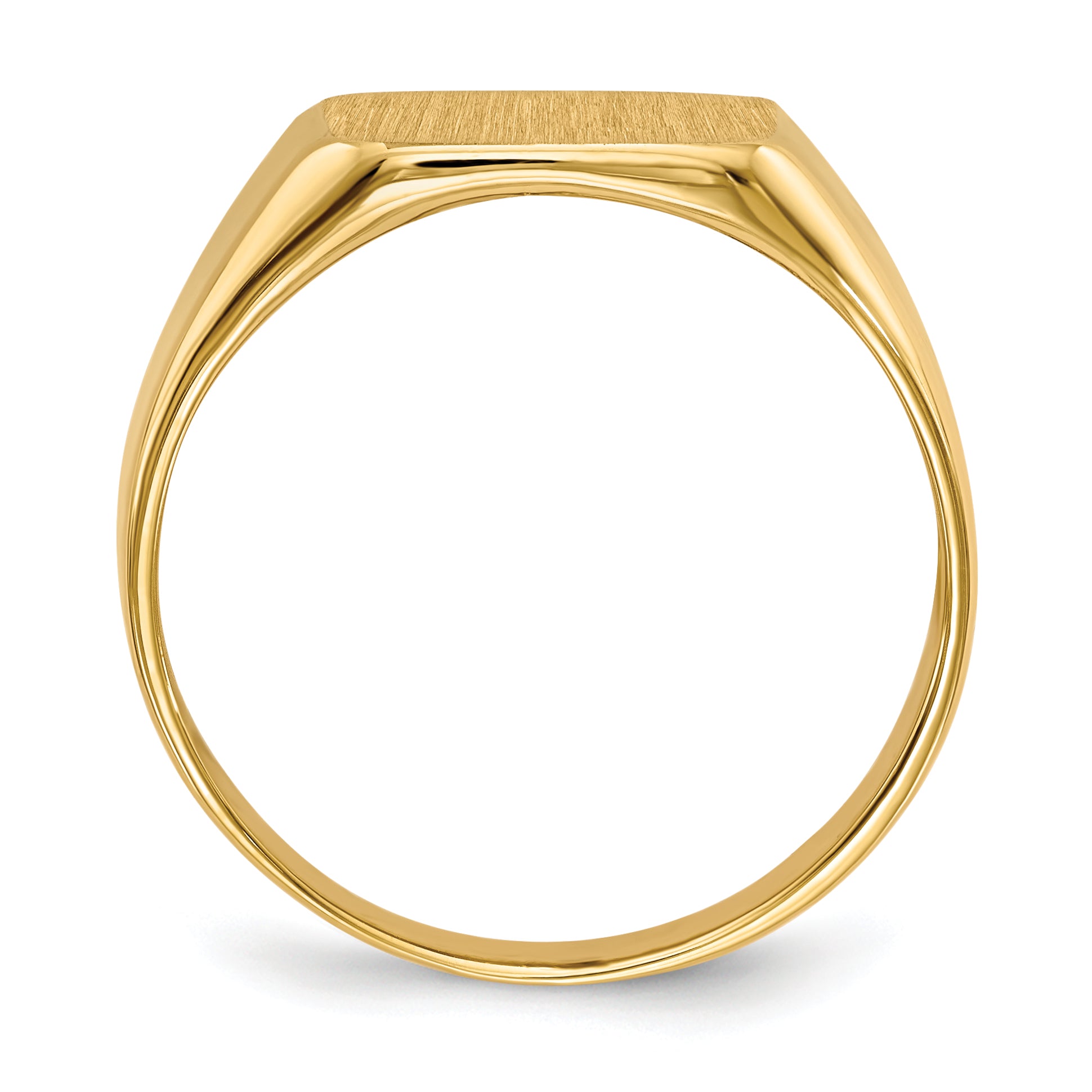 14k 12.5x13.0mm Open Back Mens Signet Ring