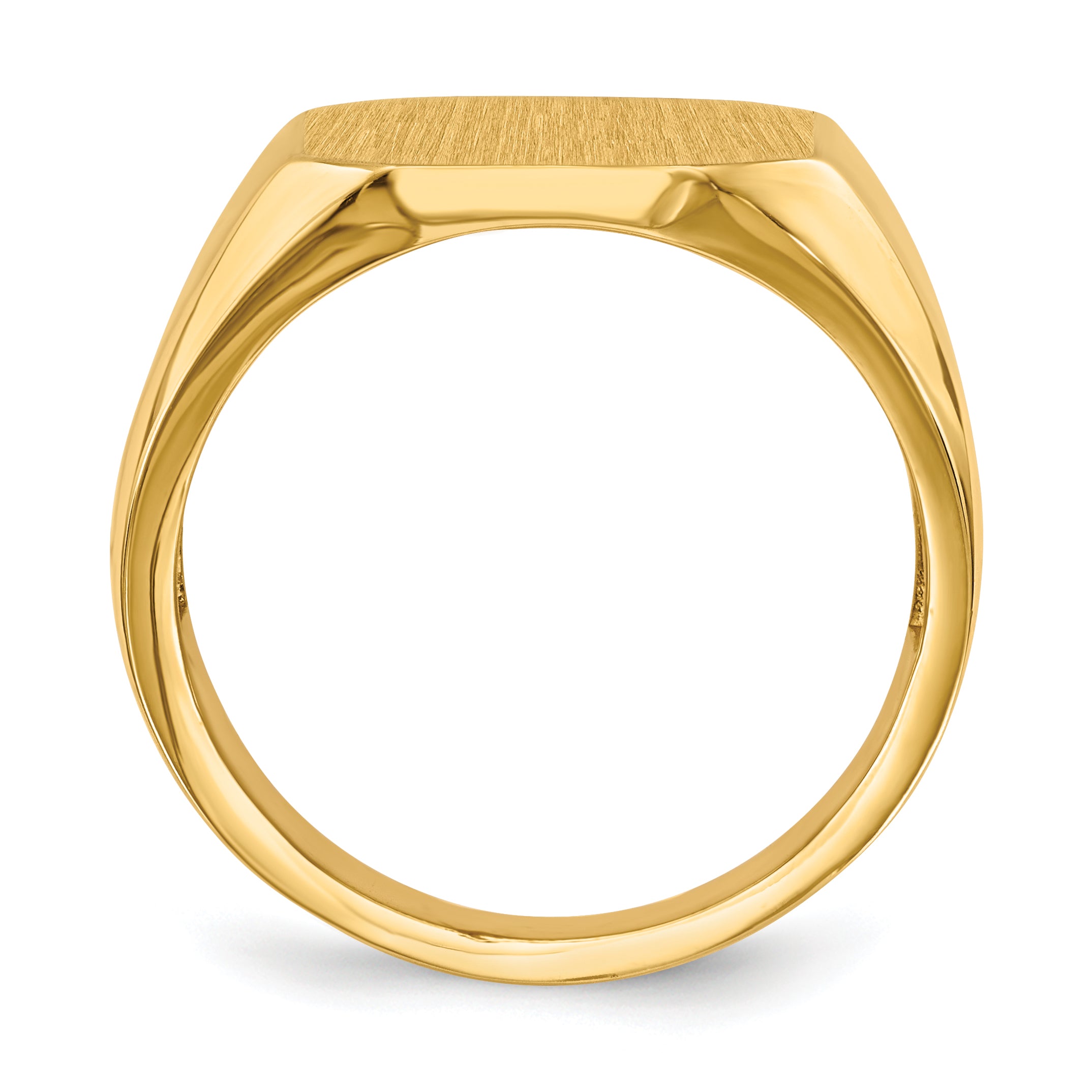 14k 15.0x17.0mm Open Back Mens Signet Ring Secondary image