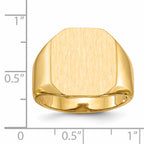 14k 15.0x17.0mm Open Back Mens Signet Ring