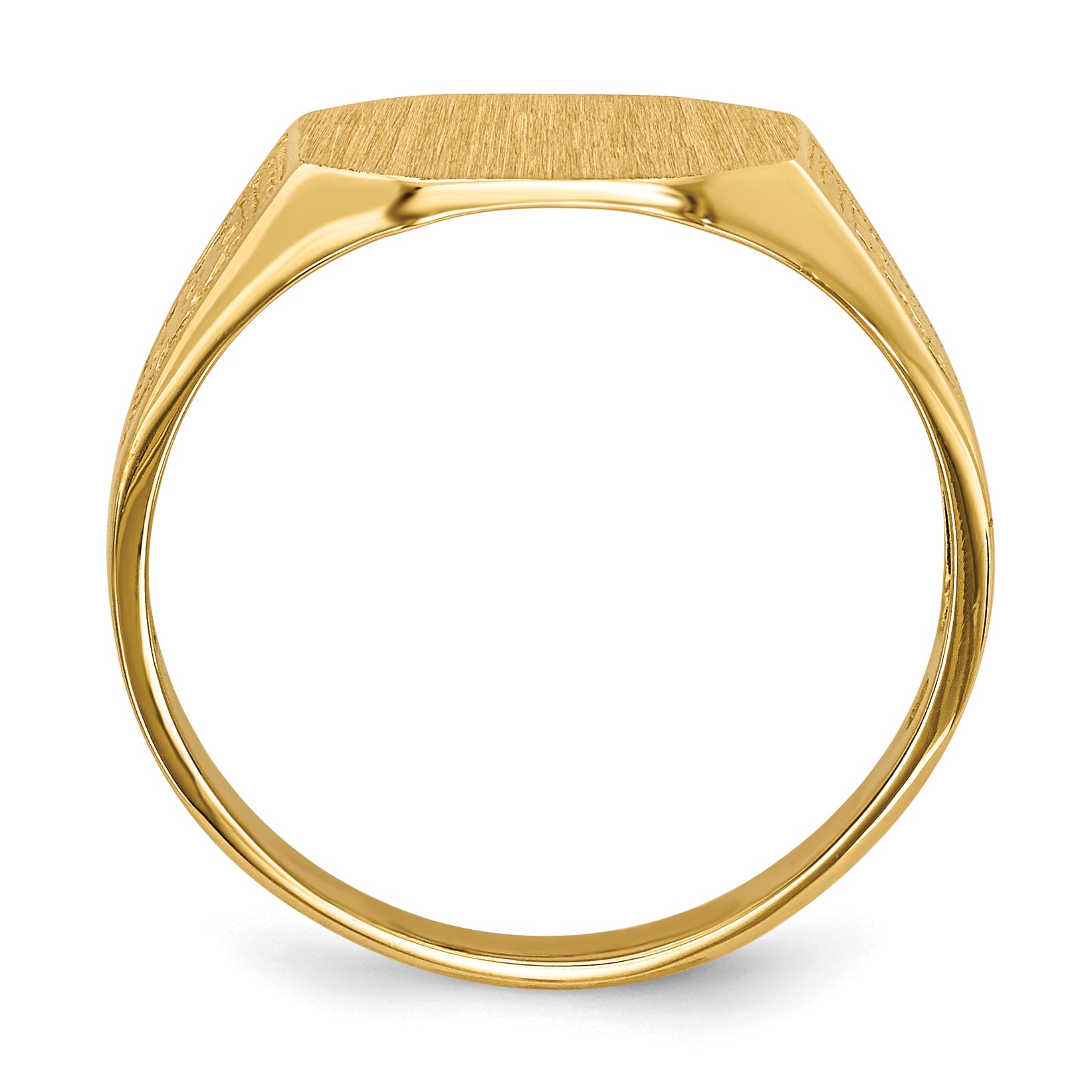 14k 11.0x9.0mm Open Back Signet Ring Secondary image