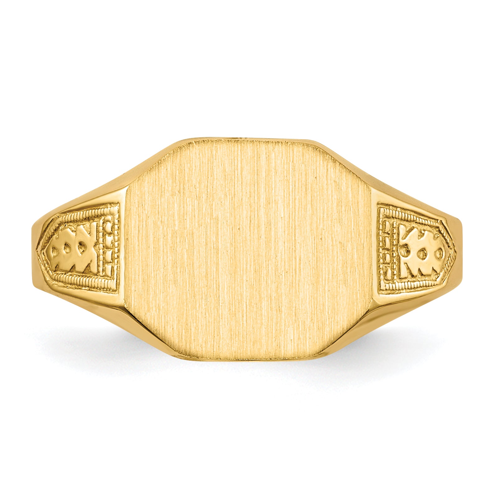 14k 11.0x9.0mm Open Back Signet Ring