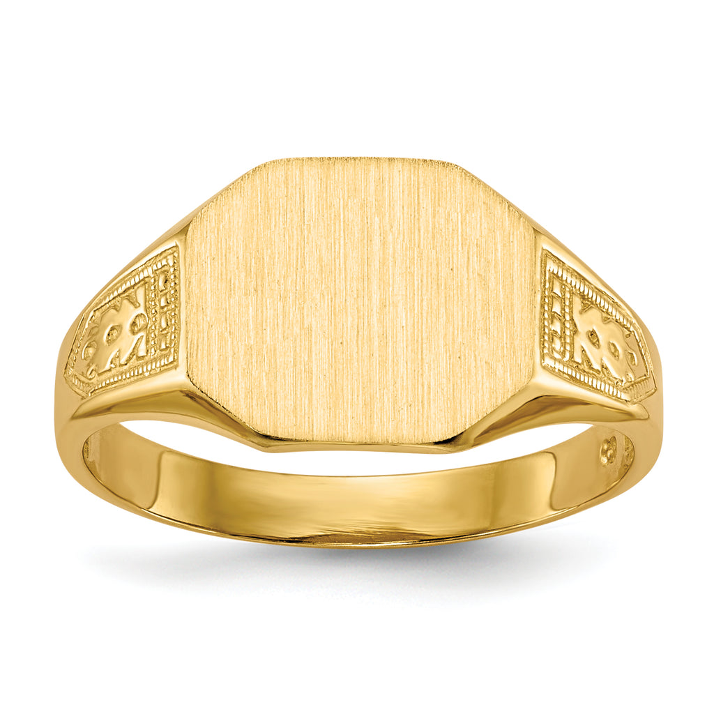 10k 9.0x11.0mm Open Back Signet Ring