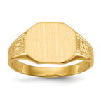 10k 9.0x11.0mm Open Back Signet Ring