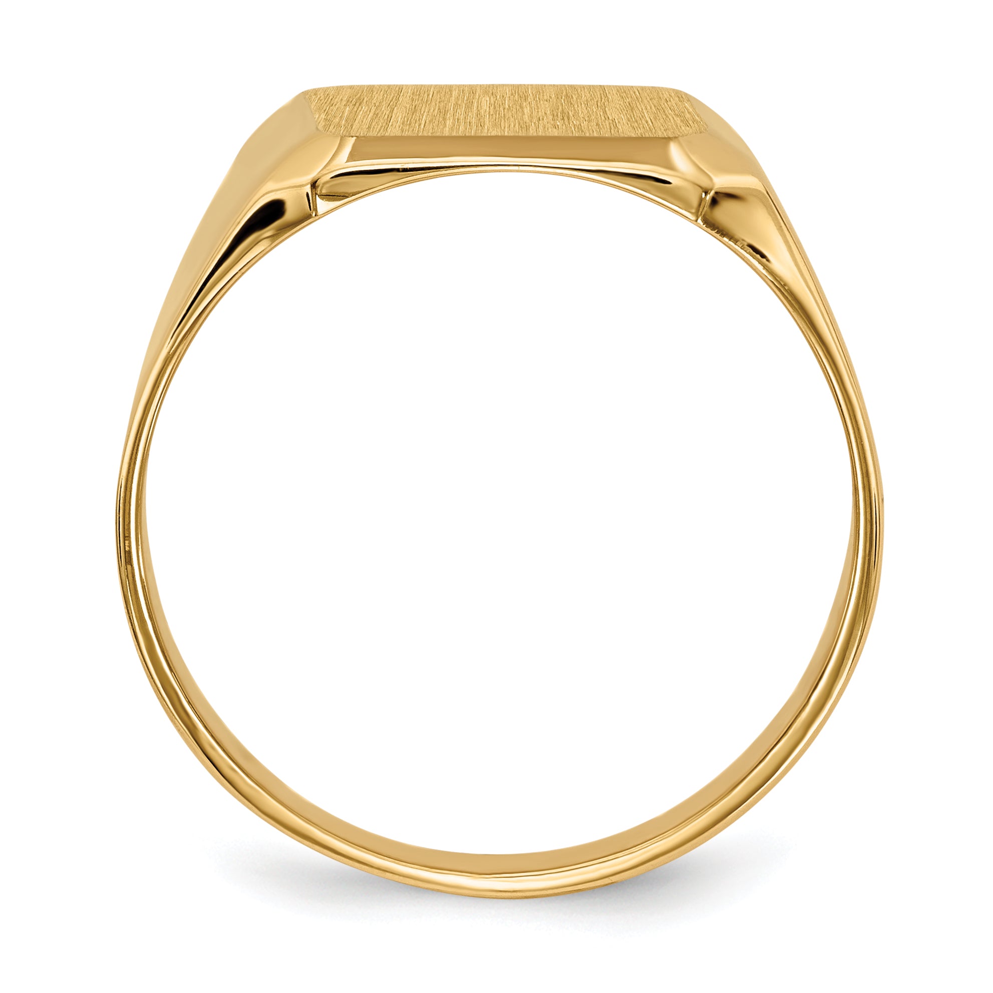 14k 12.5x15.0mm Closed Back Mens Signet Ring Secondary image