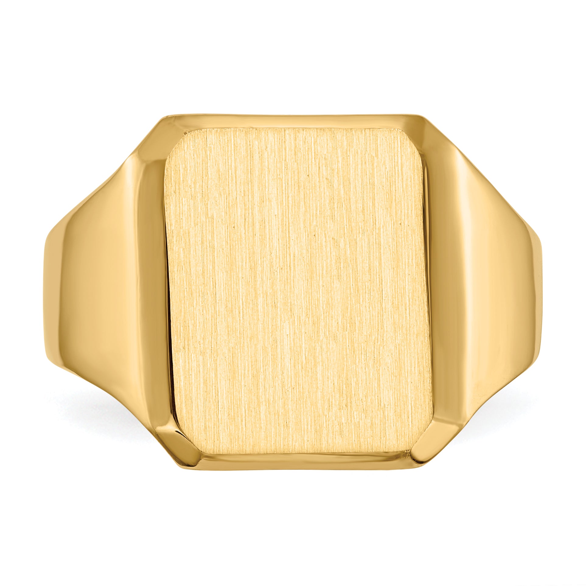 10ky 15.0x12.5mm Closed Back Men's Signet Ring Secondary image
