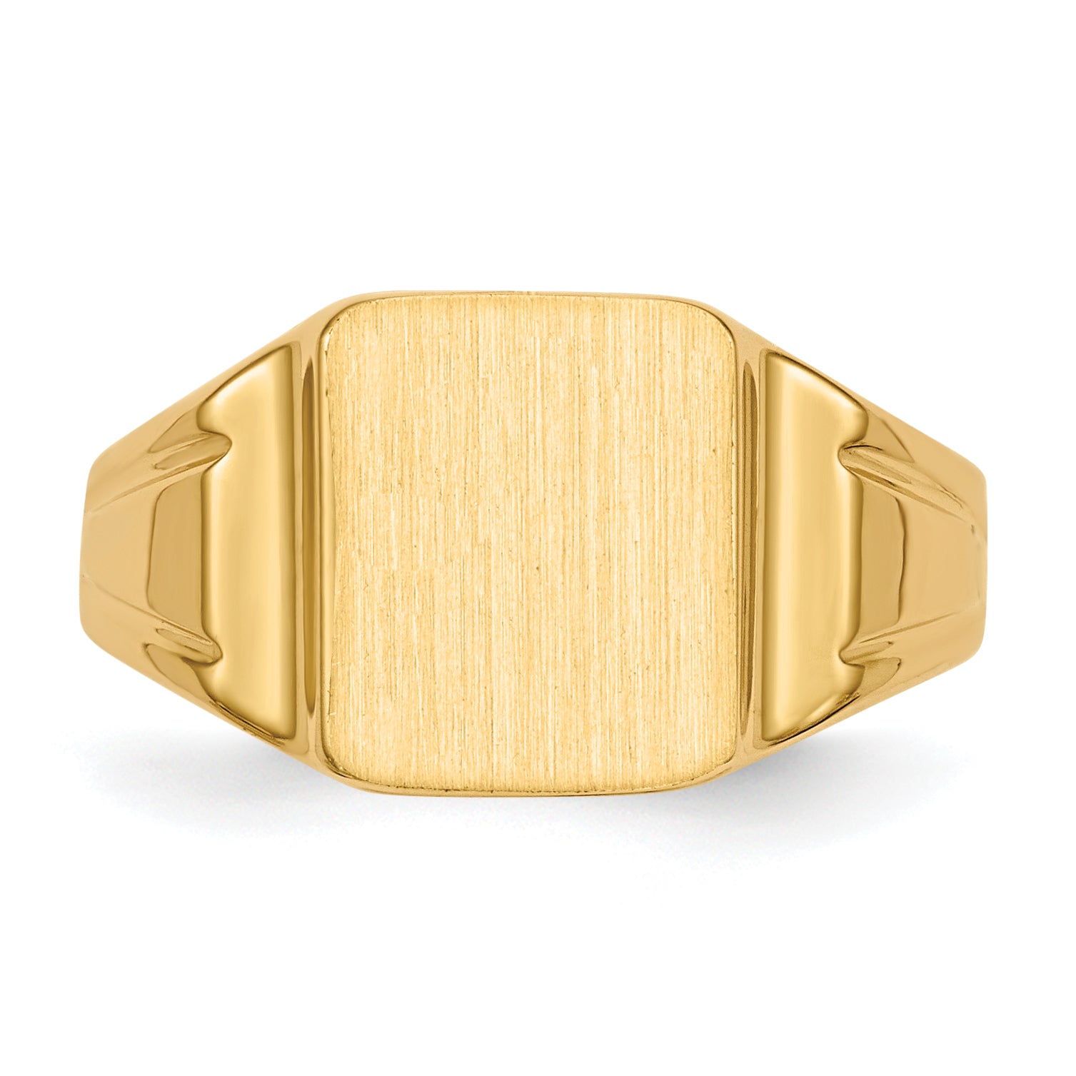 14k 7.5x9mm Closed Back Signet Ring