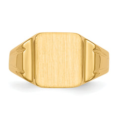 14k 7.5x9mm Closed Back Signet Ring