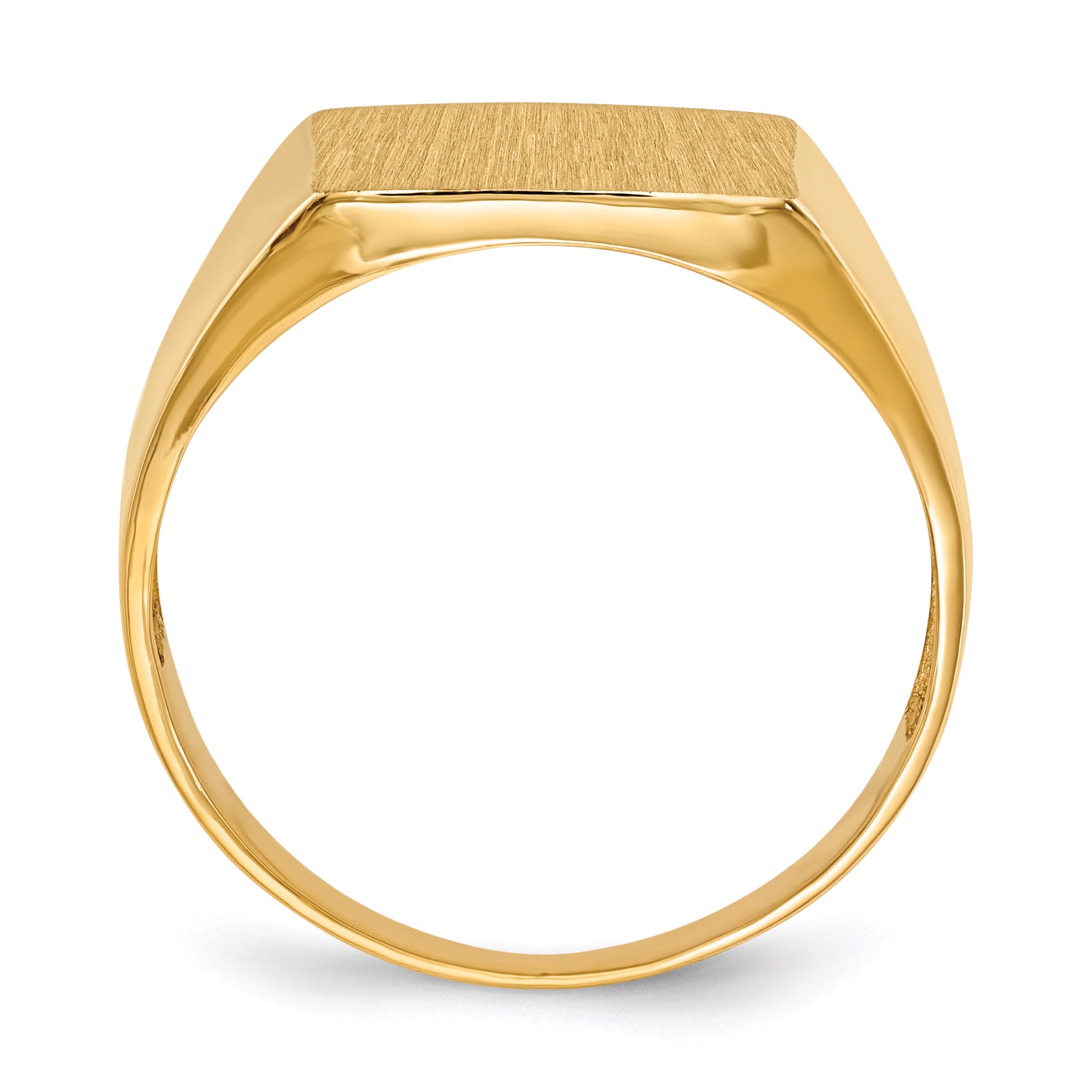 10ky 13.0x13.0mm Open Back Men's Signet Ring Main image
