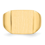 10ky 13.0x13.0mm Open Back Men's Signet Ring
