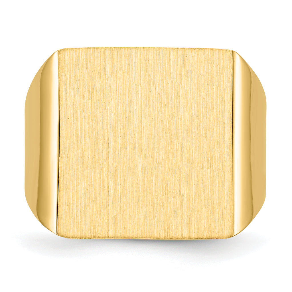 10ky 17.5x17.0mm Open Back Men's Signet Ring