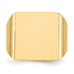 10ky 17.5x17.0mm Open Back Men's Signet Ring
