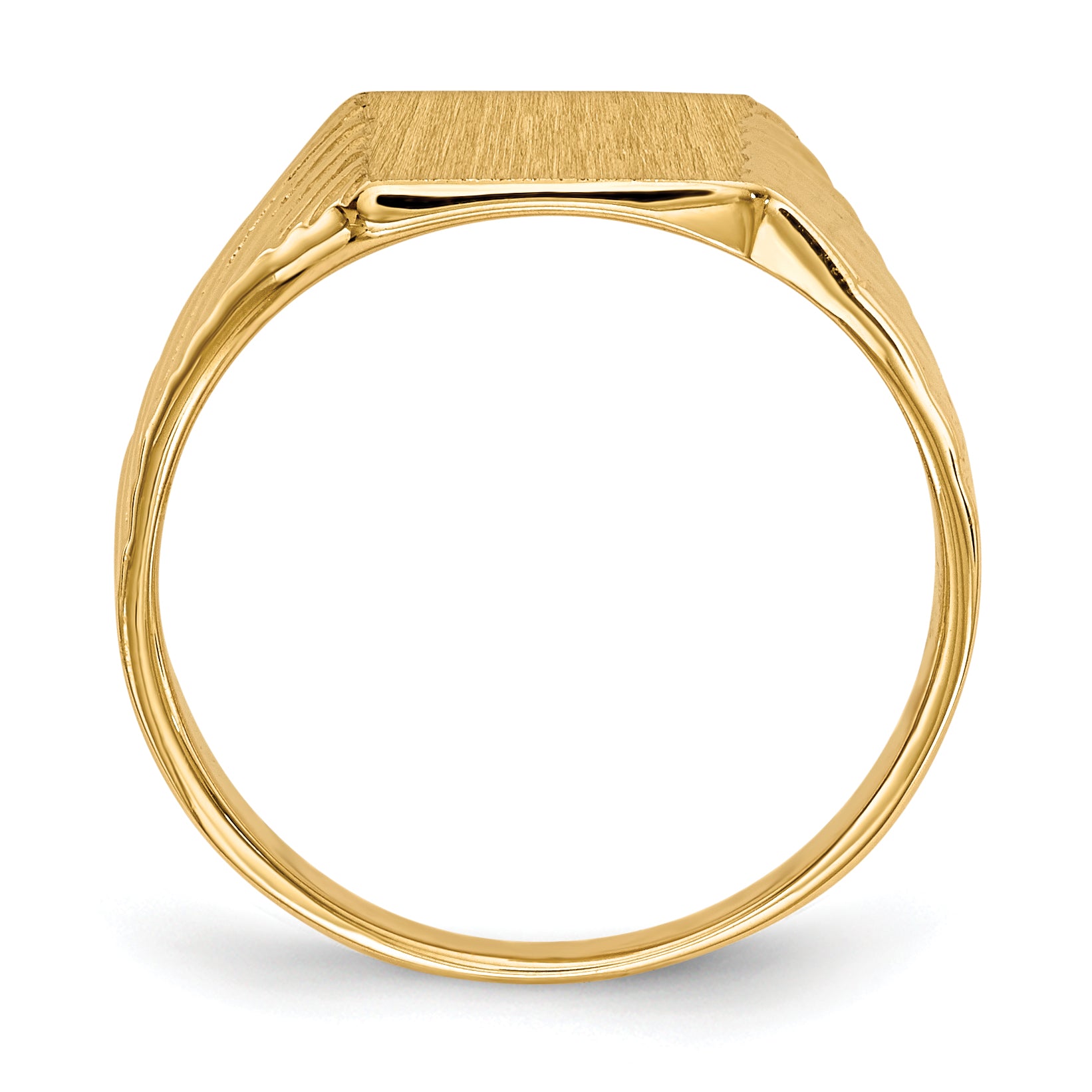 14k 8.0x9.5mm Closed Back Signet Ring