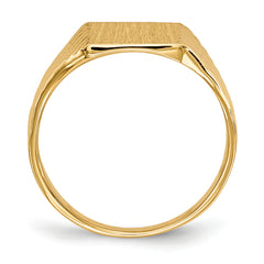 14k 8.0x9.5mm Closed Back Signet Ring