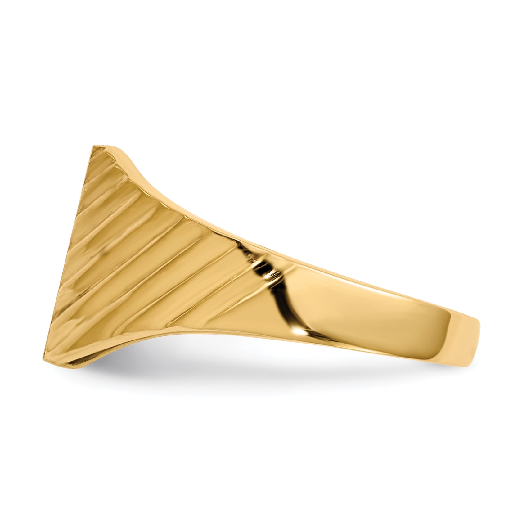 14k 8.0x9.5mm Closed Back Signet Ring