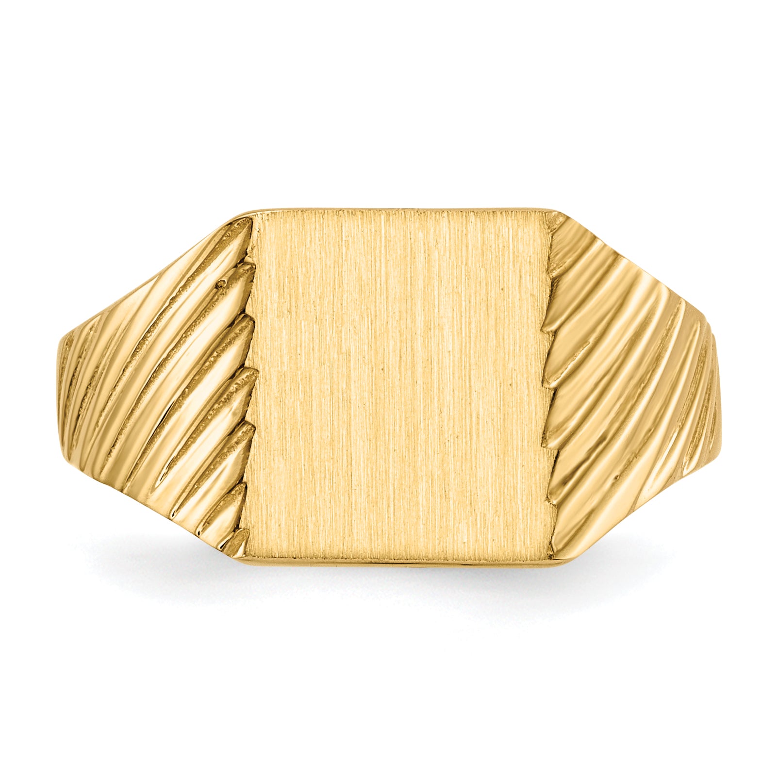 10ky 9.5x8.0mm Closed Back Signet Ring