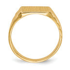 10ky 9.0x9.0mm Closed Back Signet Ring