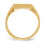 10ky 9.0x9.0mm Closed Back Signet Ring