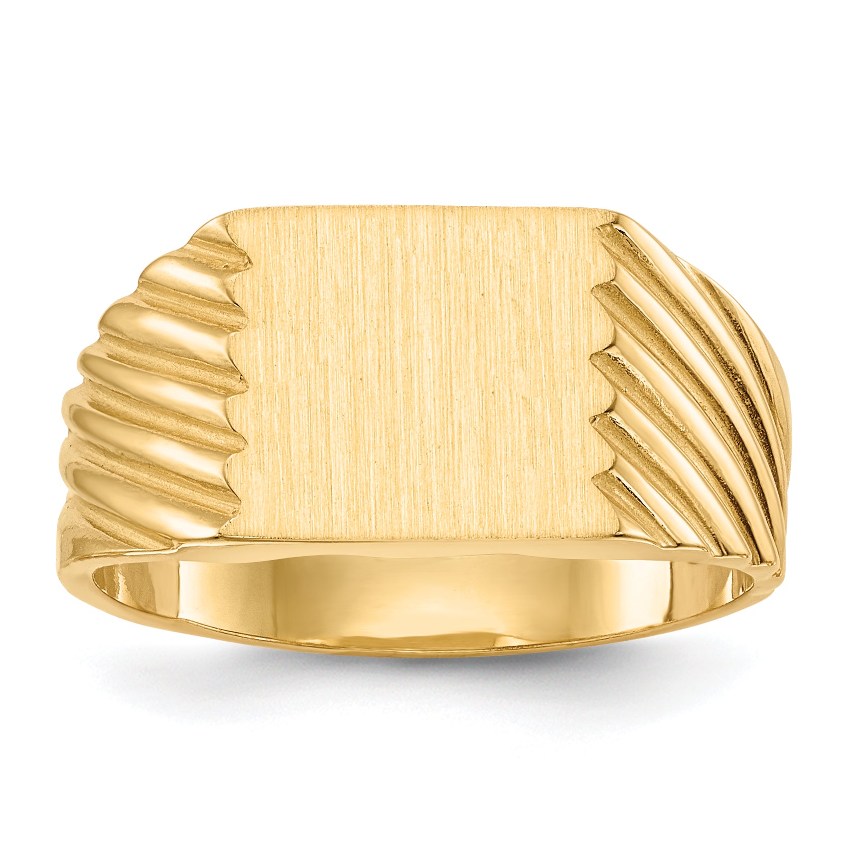 14k 9.0x9.0mm Closed Back Signet Ring Main image
