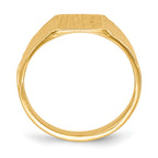 10ky 8.5x7.0mm Open Back Child's Signet Ring