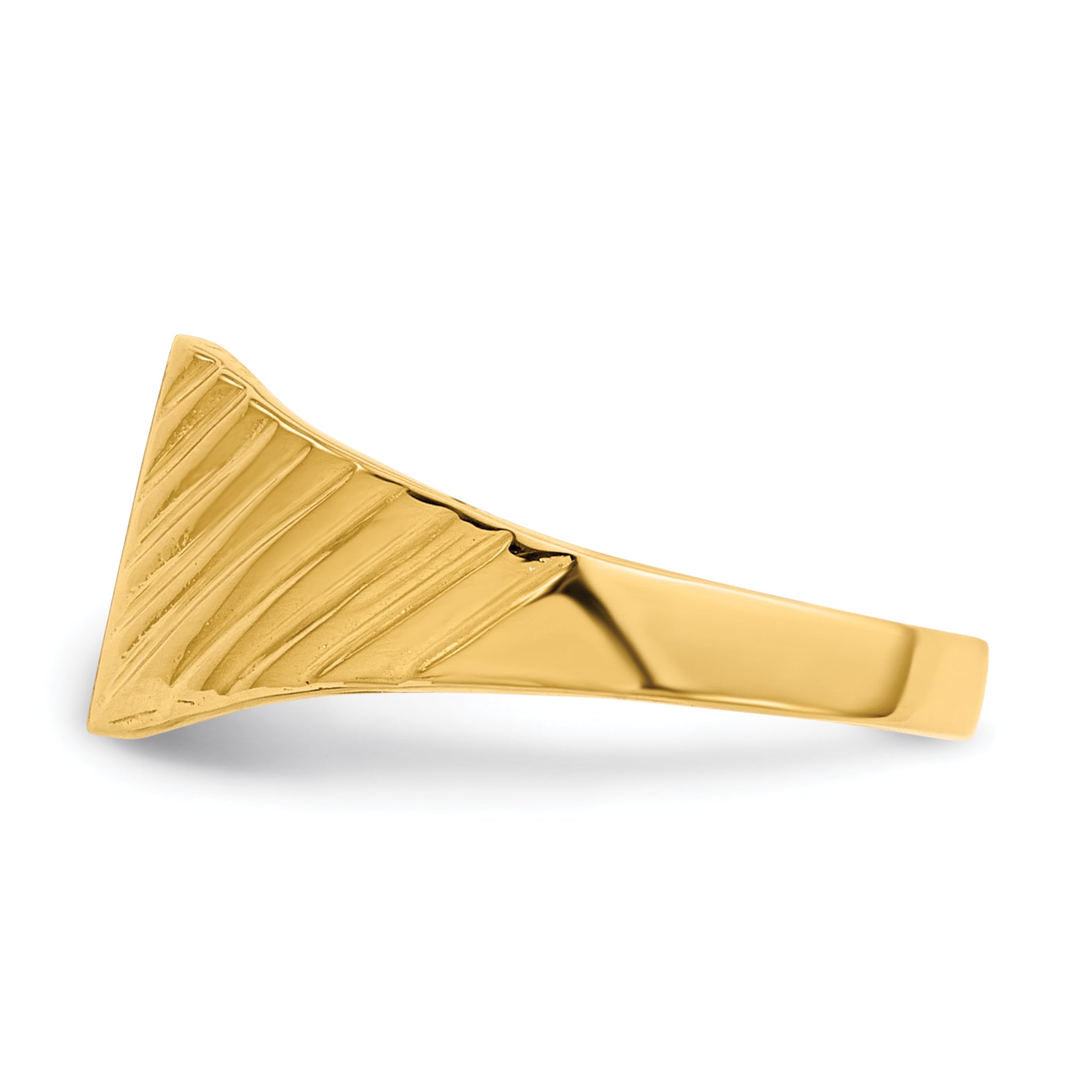 14k 8.0x6.5mm Open Back Child's Signet Ring