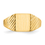 14k 8.0x6.5mm Open Back Child's Signet Ring
