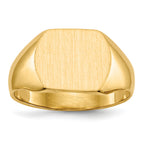 10ky 10.5x12.0mm Closed Back Signet Ring