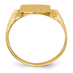 14k 11.0x12.0mm Open Back Diamond Mens Signet Ring Mounting (No Stone Included)