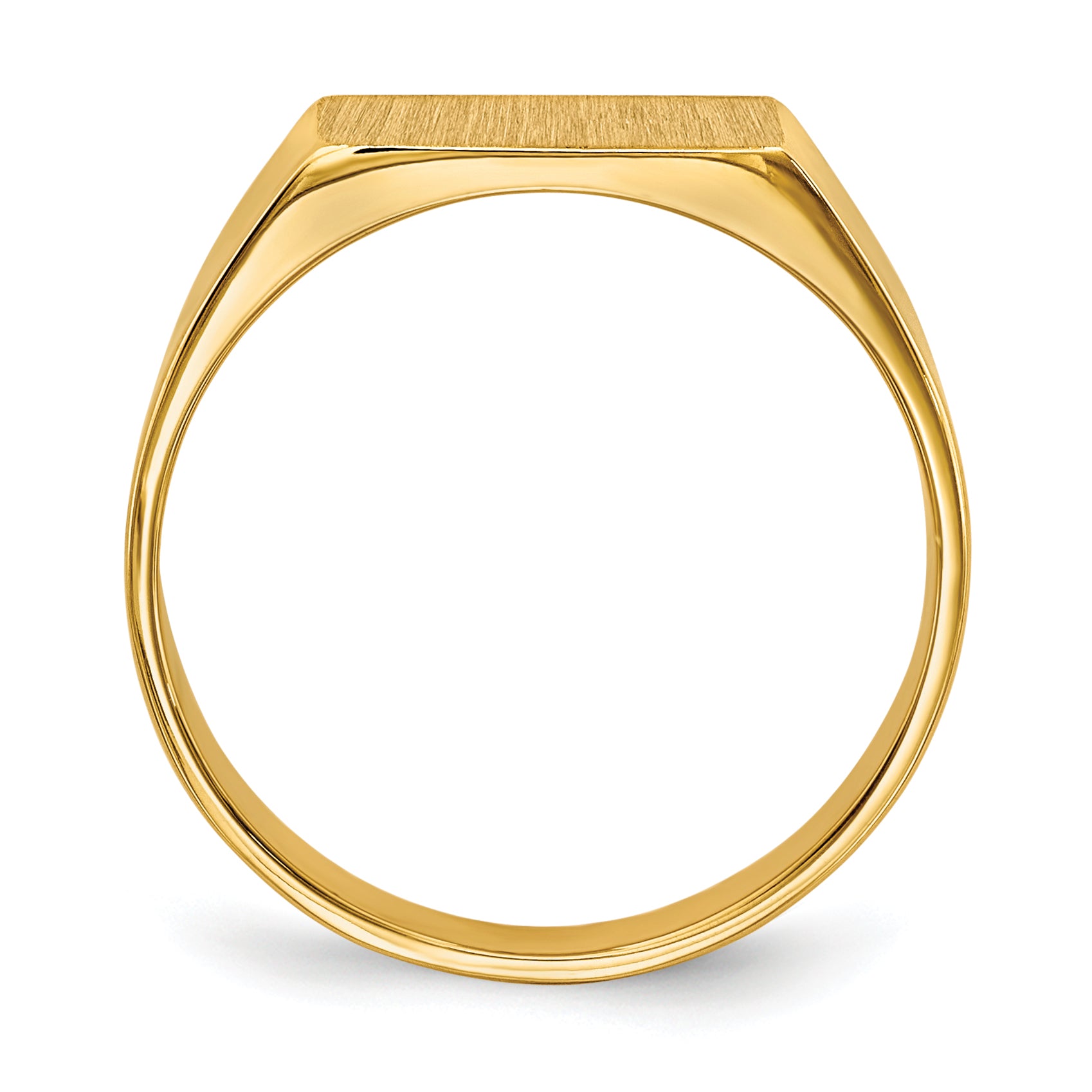 14k 10.5x5.5mm Closed Back Signet Ring Secondary image